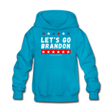 Let's Go Brandon - Youth Hoodie - turquoise