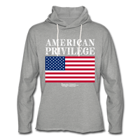 American Privilege - Lightweight Terry Hoodie - heather gray