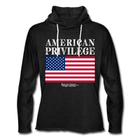American Privilege - Lightweight Terry Hoodie - charcoal grey