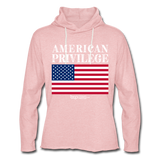 American Privilege - Lightweight Terry Hoodie - cream heather pink
