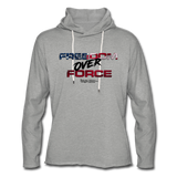 Freedom Over Force - Lightweight Terry Hoodie - heather gray