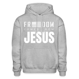 Freedom Comes From Jesus - Hoodie - heather gray