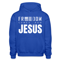 Freedom Comes From Jesus - Hoodie - royal blue