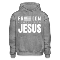 Freedom Comes From Jesus - Hoodie - graphite heather