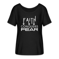 Faith Conquers Fear - Flowy T-Shirt - black