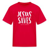Jesus Saves - Kids' Tee - red