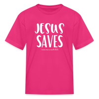 Jesus Saves - Kids' Tee - fuchsia