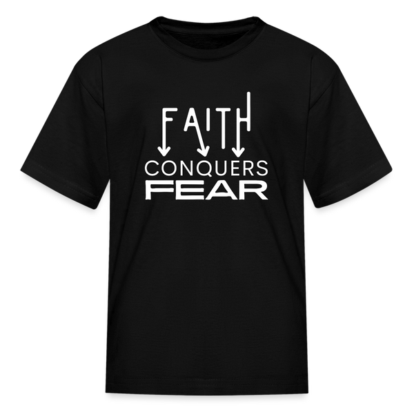 Faith Conquers Fear - Kids' Tee - black