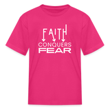 Faith Conquers Fear - Kids' Tee - fuchsia