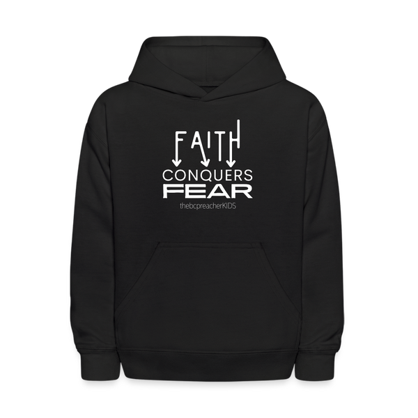 Faith Conquers Fear - Youth Hoodie - black