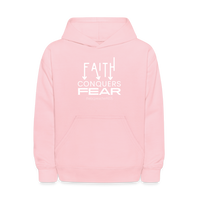 Faith Conquers Fear - Youth Hoodie - pink