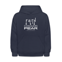 Faith Conquers Fear - Youth Hoodie - navy
